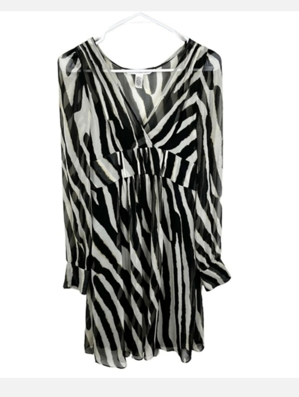 Diane Von Furstenberg Silk Sheer Shawnie Dress Size 8 EUC